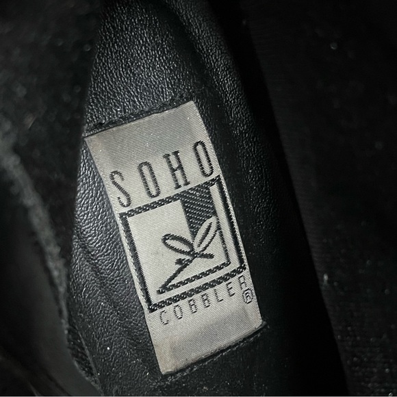 Vintage 90s Y2K SoHo Cobbler Alex Chunky Platform Leather Boots Size 8.5 - Picture 10 of 16